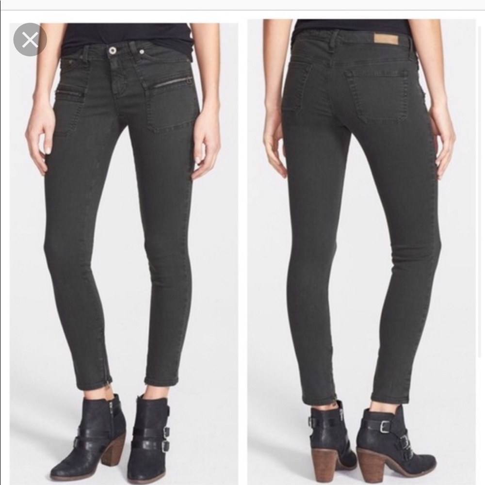 AG Harlow Patch Pocket Zip Jeans